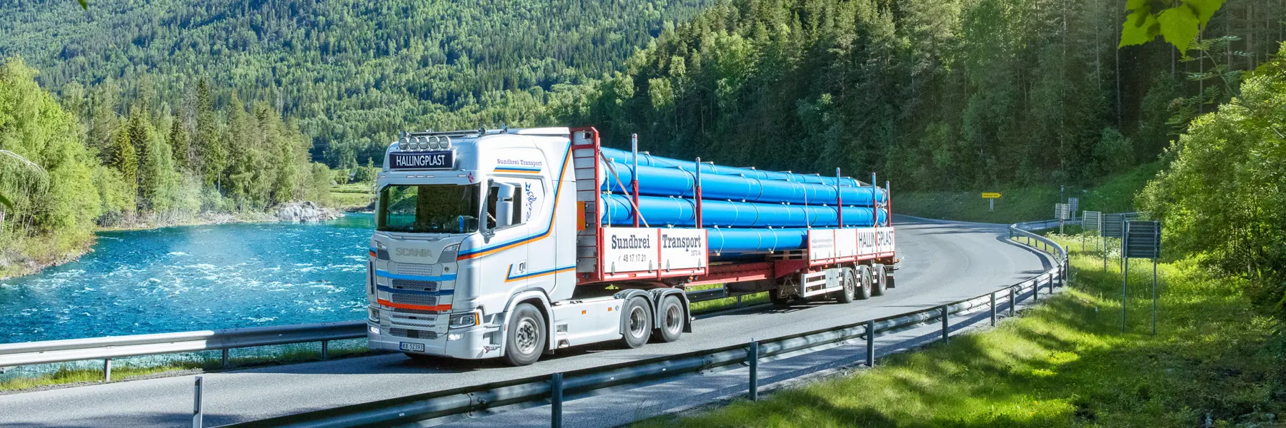 Hallingplast transport av PE-rør