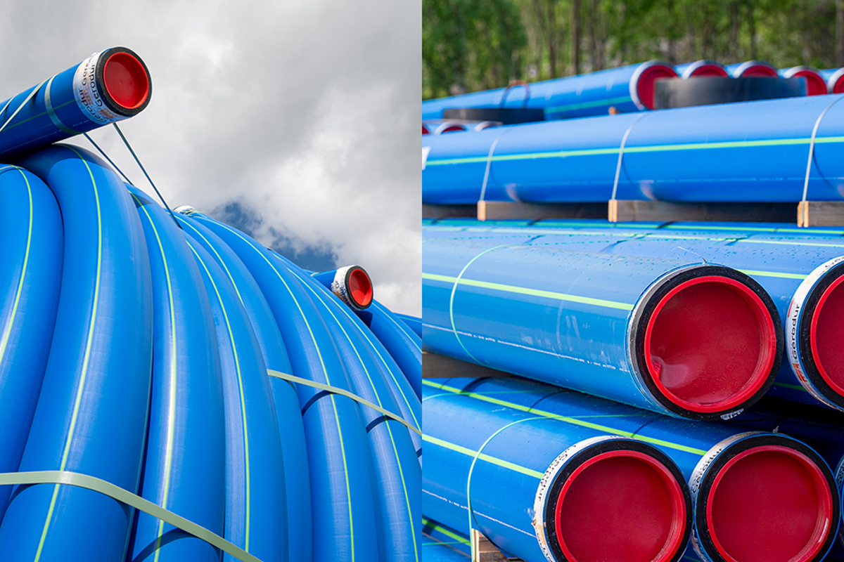 180mm diffusjonstett vannrør i kveil på lager | Hallingplast